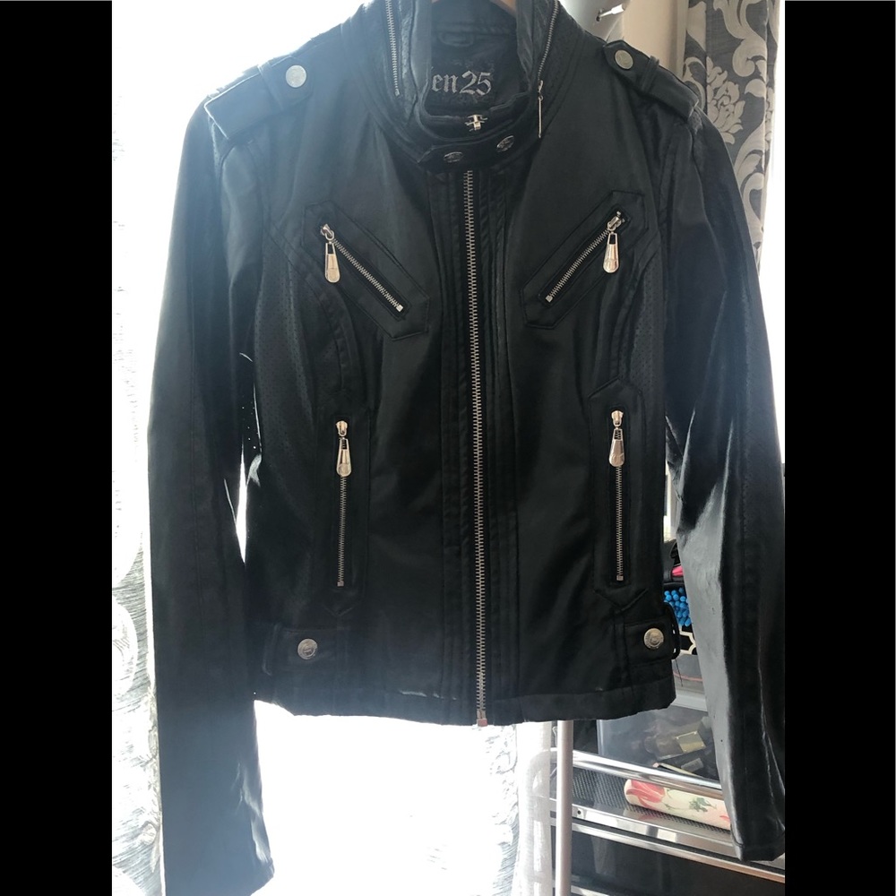 Women’s Faux Leather Black Biker jacket